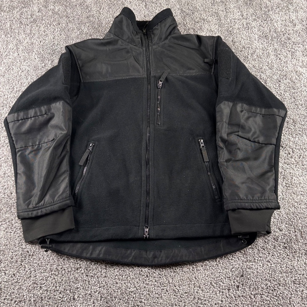 Condor Alpha Micro Fleece Jacket 601 Black  Men's Small Full Zip‎ Tactical Coat